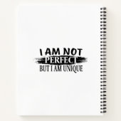 Ich bin nicht perfekt, aber einzigartig notizblock (Rückseite)
