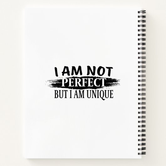 Ich bin nicht perfekt, aber einzigartig notizblock (Rückseite)