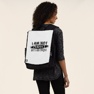 Ich bin nicht perfekt, aber einzigartig rucksack
