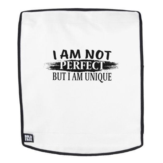 Ich bin nicht perfekt, aber einzigartig rucksack (Abnehmbare Front)