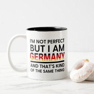 Ich bin nicht perfekt, aber ich bin Deutschland lu Zweifarbige Tasse