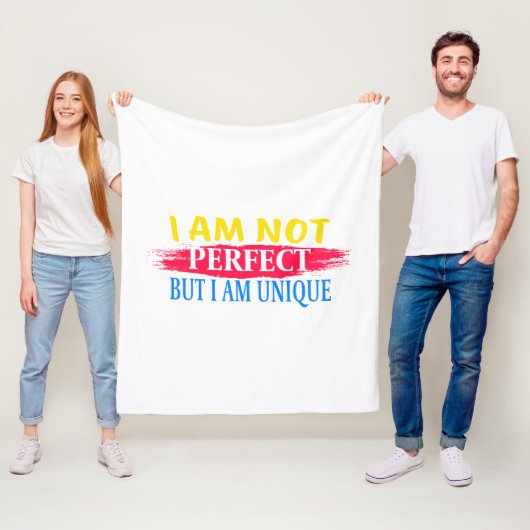 Ich bin nicht perfekt, aber ich bin einzigartig fleecedecke (Beispiel)