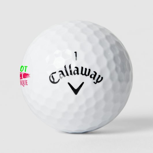 Ich bin nicht perfekt, aber ich bin einzigartig golfball (Logo)