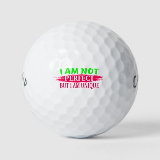 Ich bin nicht perfekt, aber ich bin einzigartig golfball (Vorderseite)