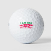 Ich bin nicht perfekt, aber ich bin einzigartig golfball (Vorderseite)