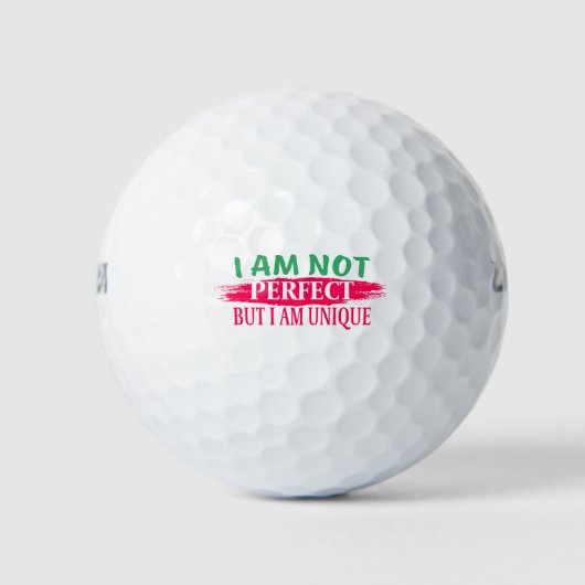 Ich bin nicht perfekt, aber ich bin einzigartig golfball (Vorderseite)