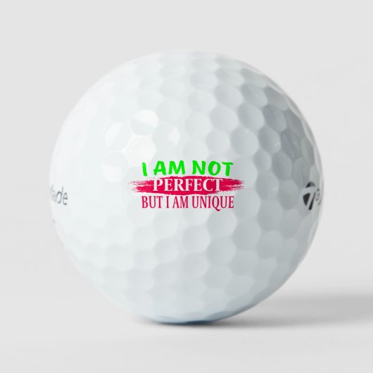 Ich bin nicht perfekt, aber ich bin einzigartig golfball (Vorderseite)