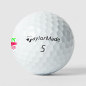 Ich bin nicht perfekt, aber ich bin einzigartig golfball (Logo)