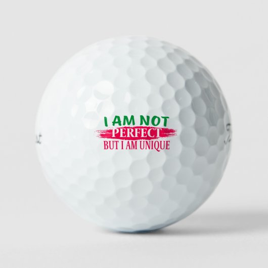 Ich bin nicht perfekt, aber ich bin einzigartig golfball (Vorderseite)