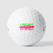 Ich bin nicht perfekt, aber ich bin einzigartig golfball (Vorderseite)