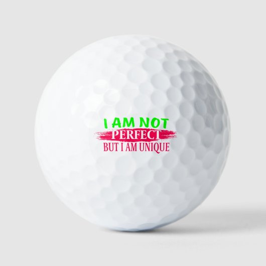 Ich bin nicht perfekt, aber ich bin einzigartig golfball (Vorderseite)