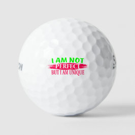 Ich bin nicht perfekt, aber ich bin einzigartig golfball