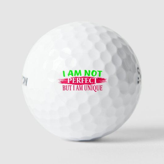 Ich bin nicht perfekt, aber ich bin einzigartig golfball (Vorderseite)
