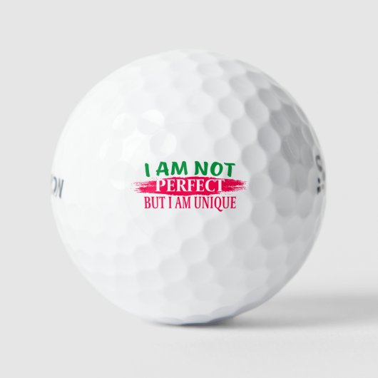 Ich bin nicht perfekt, aber ich bin einzigartig golfball (Vorderseite)