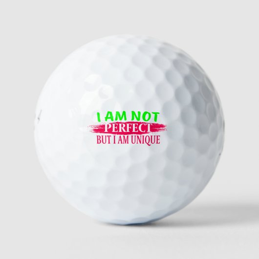Ich bin nicht perfekt, aber ich bin einzigartig golfball (Vorderseite)