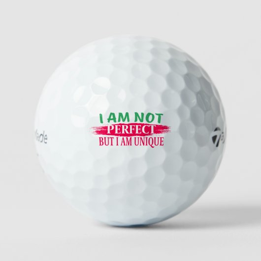 Ich bin nicht perfekt, aber ich bin einzigartig golfball (Vorderseite)