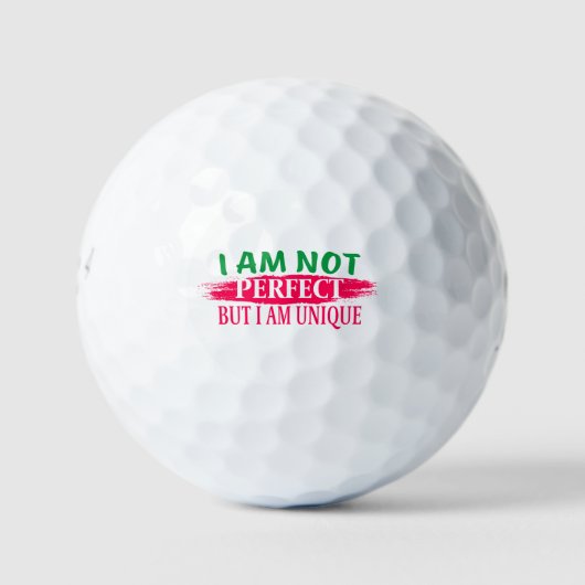Ich bin nicht perfekt, aber ich bin einzigartig golfball (Vorderseite)