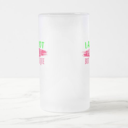 Ich bin nicht perfekt, aber ich bin einzigartig mattglas bierglas (Mittel)