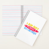 Ich bin nicht perfekt, aber ich bin einzigartig notizblock (Innen)