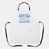 Ich bin nicht perfekt, aber ich bin griechischer S Schürze (Vorderseite)