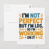 Ich bin nicht perfekt, aber ich bin MJS, also arbe Postkarte (Vorne/Hinten)