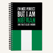 Ich bin nicht perfekt, aber ich bin Nigerianer aus Notizblock (Vorderseite)