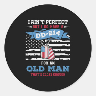 Ich bin nicht perfekt, aber ich habe eine D-214 fü Runder Aufkleber