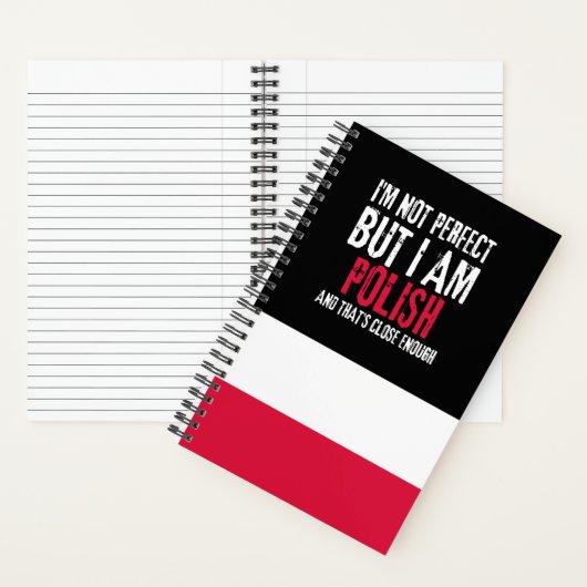 Ich bin nicht perfekt, aber Polnisch aus Polen Notizblock (Innen)