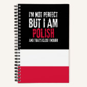 Ich bin nicht perfekt, aber Polnisch aus Polen Notizblock (Vorderseite)