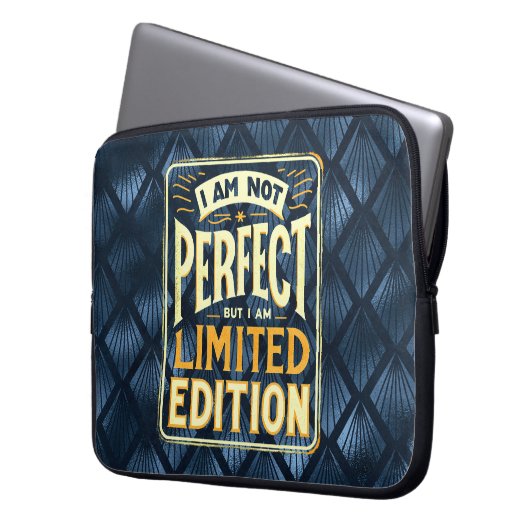 Ich bin nicht perfekt, ich bin Limited Edition Mot Laptopschutzhülle (Vorderseite Links)