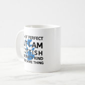 Ich bin nicht perfekt, ich bin schottisches Funny  Kaffeetasse (Vorderseite Links)