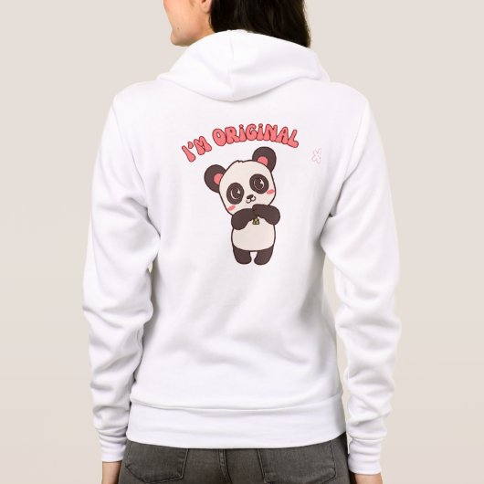 Ich bin nicht perfekt Panda Niedliche Ästhetik Hoodie (Rückseite)