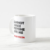 Ich bin nicht Pizza Lustiger Becher Kaffeetasse (Vorderseite Links)