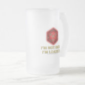 Ich bin nicht reich. Ich werde geladen! Mattglas Bierglas (VorderseiteRechts)