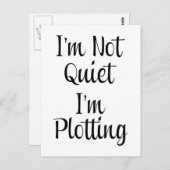 Ich bin nicht ruhig, ich spiele postkarte (Vorne/Hinten)