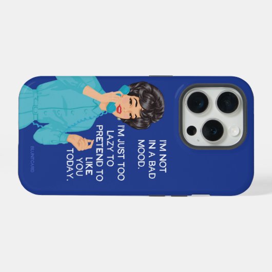 Ich bin nicht schlechter Laune. iPhone Hülle (Rückseite (Horizontal))