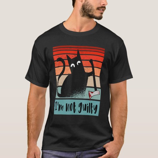 Ich bin nicht schuldig Unschuldige Katze mit bluti T-Shirt (Vorderseite)