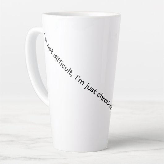 Ich bin nicht schwer, ich bin chronisch enttäuscht milchtasse (Linke Ecke)