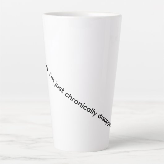 Ich bin nicht schwer, ich bin chronisch enttäuscht milchtasse (Vorderseite)