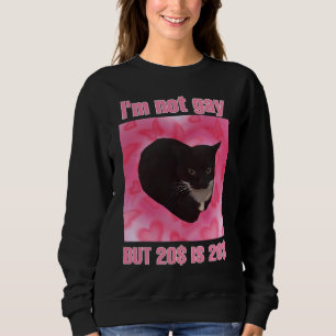 Ich bin nicht schwul, aber 20$ sind 20$ Katzenmeme Sweatshirt
