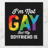 Ich bin nicht schwul, aber mein Freund ist ein lus Weinetikett (Einzelnes Label)