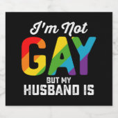 Ich bin nicht schwul, aber mein Mann ist ein lusti Bierflaschenetikett (Einzelnes Label)