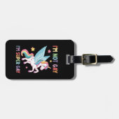 Ich bin nicht schwul, ich bin Super Gay Pride LGBT Gepäckanhänger (Vorderseite horizontal)