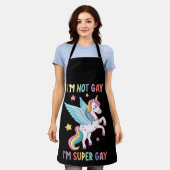 Ich bin nicht schwul, ich bin Super Gay Pride LGBT Schürze (Getragen)