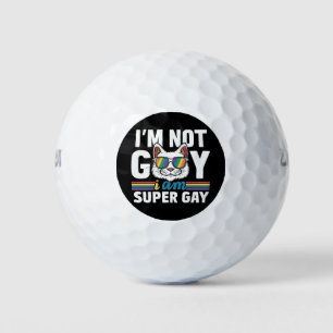 Ich bin nicht schwul, ich bin super schwul LGBT Sc Golfball