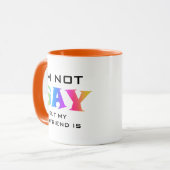 Ich bin nicht schwul, mein Freund ist Funny Gay LG Tasse (Vorderseite Links)