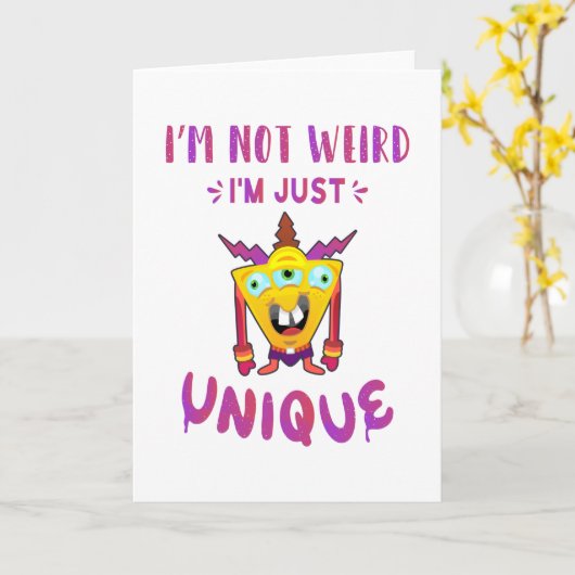 Ich bin nicht seltsam, dass ich einfach einzigarti karte (Gelbe Blume)