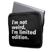 Ich bin nicht seltsam, ich bin limitierte Auflage Laptopschutzhülle (Vorderseite Links)