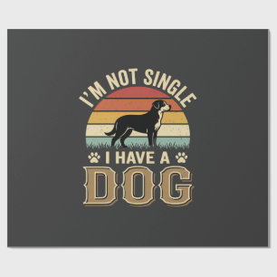 Ich bin nicht Single Hunde Liebhaber Vintage Geschenkpapier