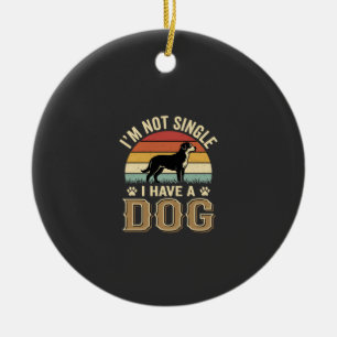 Ich bin nicht Single Hunde Liebhaber Vintage Keramik Ornament